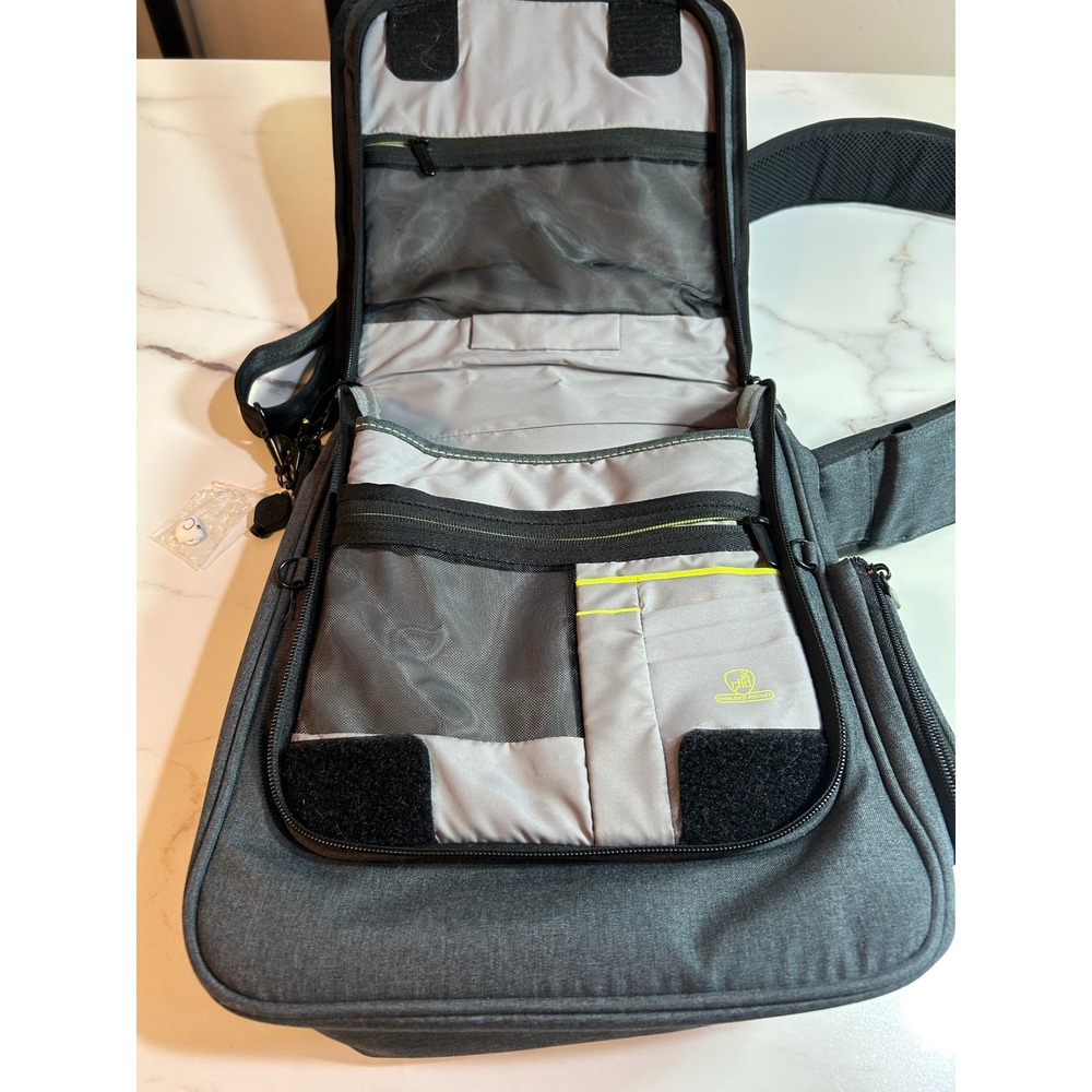 Travelon Anti-Theft Messenger Bag Heather Gray RFID ShieldedCrossbody Travel Bag - Picture 6 of 9